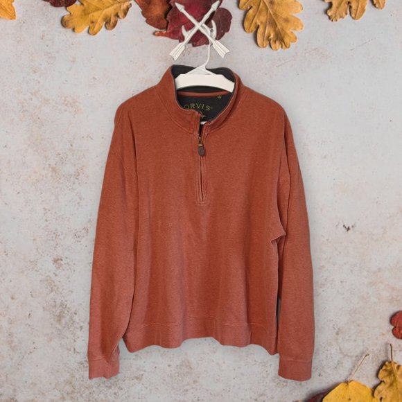ORVIS • XL • men's fall winter sweater partial zip long sleeve pullover men's - Picture 1 of 7